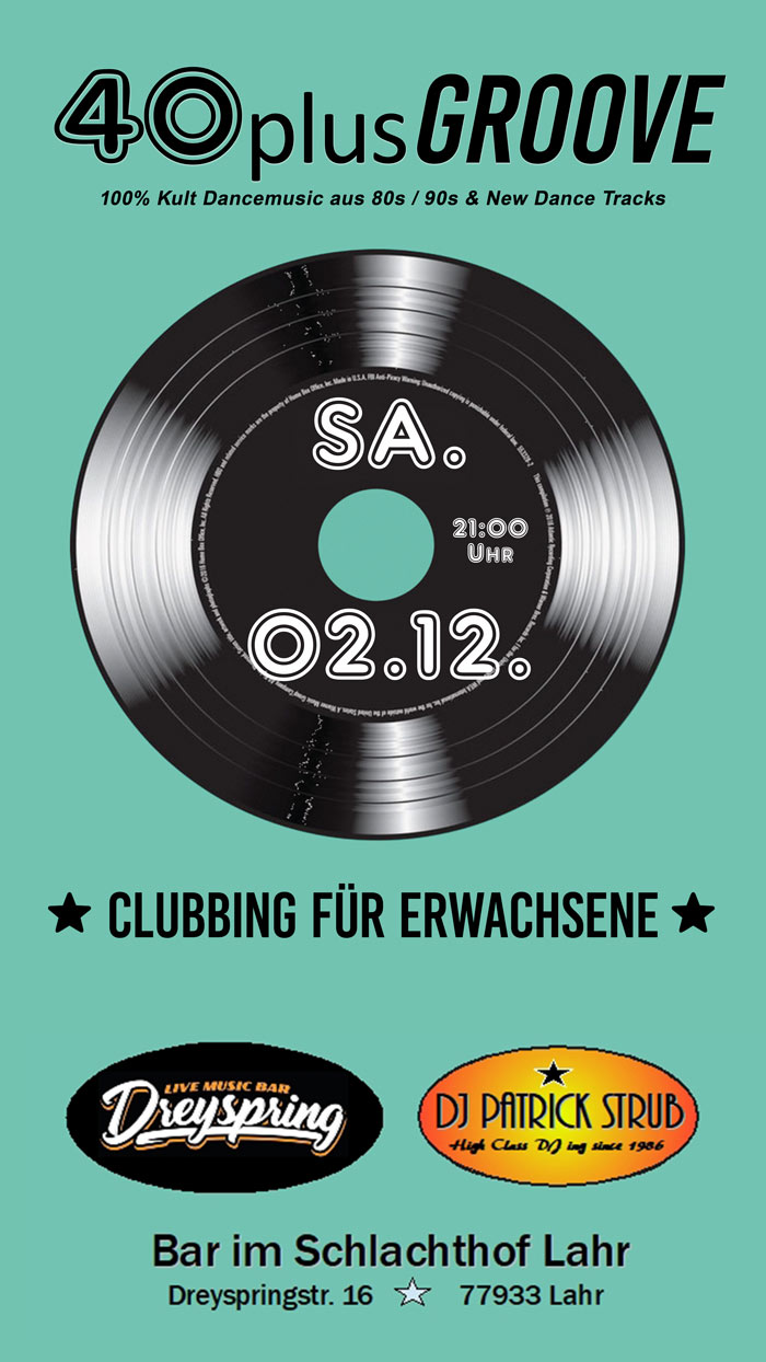 40plus Groove Party - 02.12.2023